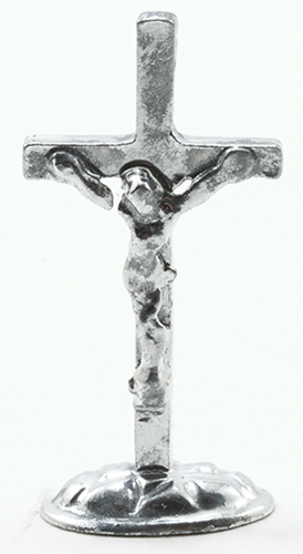 Dollhouse Miniature Crucifix Silver Or Gold